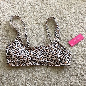 NWT Leopard Bikini Top